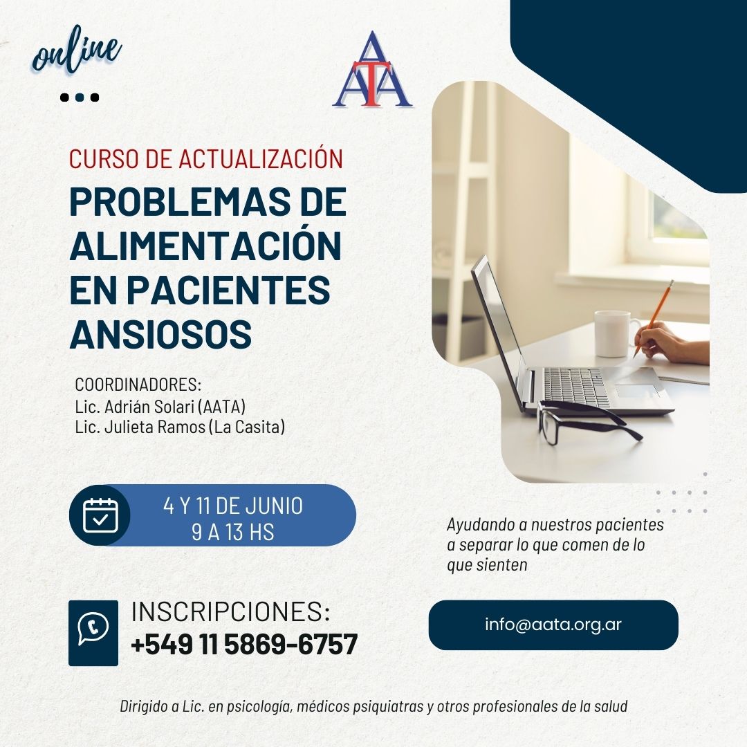 Curso de ActualizaciÃ³n Problemas de alimentaciÃ³n en pacientes ansiosos