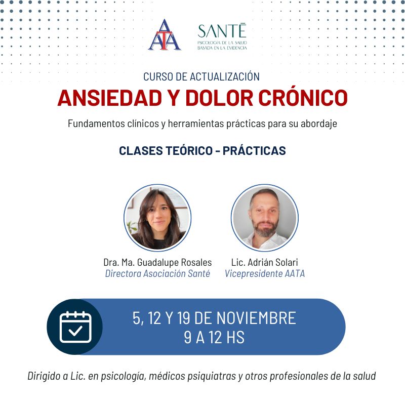Curso de ActualizaciÃ³n: Ansiedad y Dolor CrÃ³nico